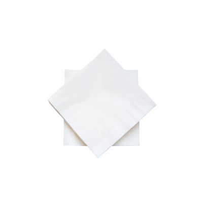 Serviettes Papier 2P., 40 x 40cm Blanches - 20 Paquets De 100