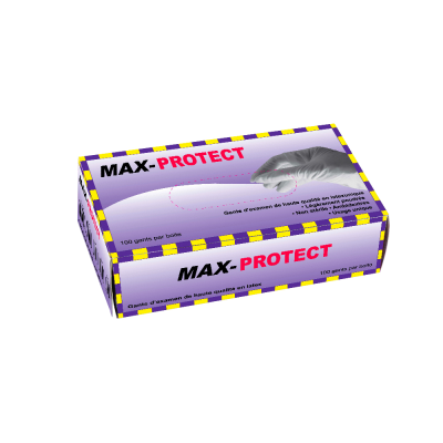 Gants Latex L&eacute;g&egrave;rement Poudr&eacute;s Max-Protect - Boite De 100
